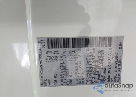 2018 Infiniti Qx60 from USA, damaged, VIN 5N1DL0MN8JC521820